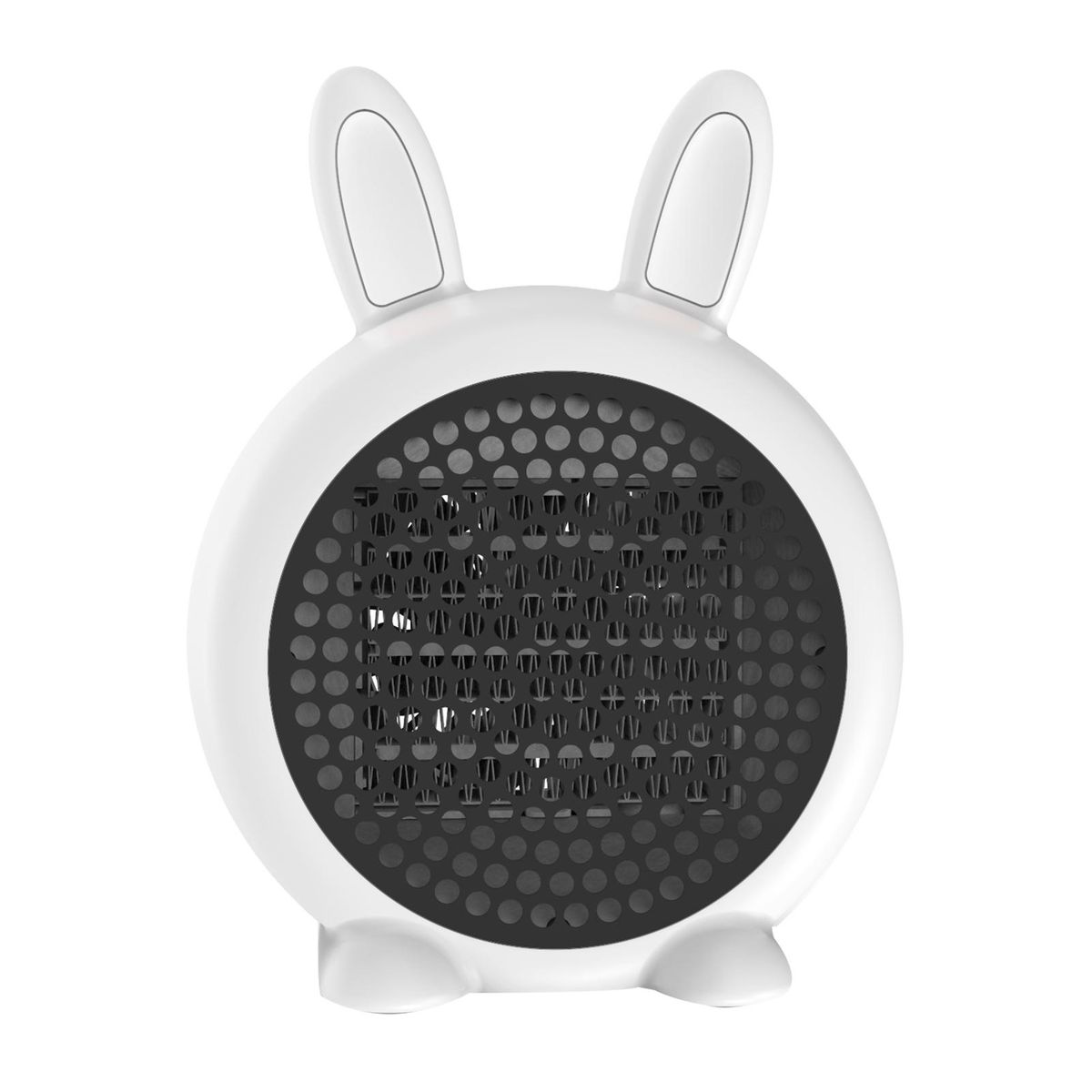 Mini Rabbit Design Small Portable 800W Electric Space Heater Tip-Over Switch and Overheat Protection Sensor Low High Grade Usded in  Room Office Working Desk  Kitchen  Den White UK