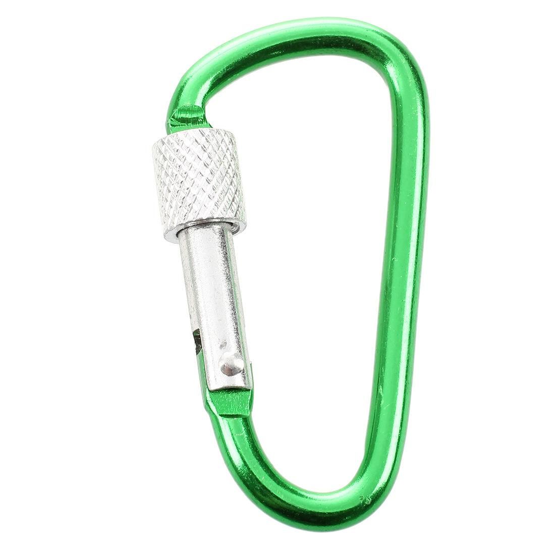 3 Pcs 5cm Length Loaded Gate Aluminum Alloy Locking Carabine