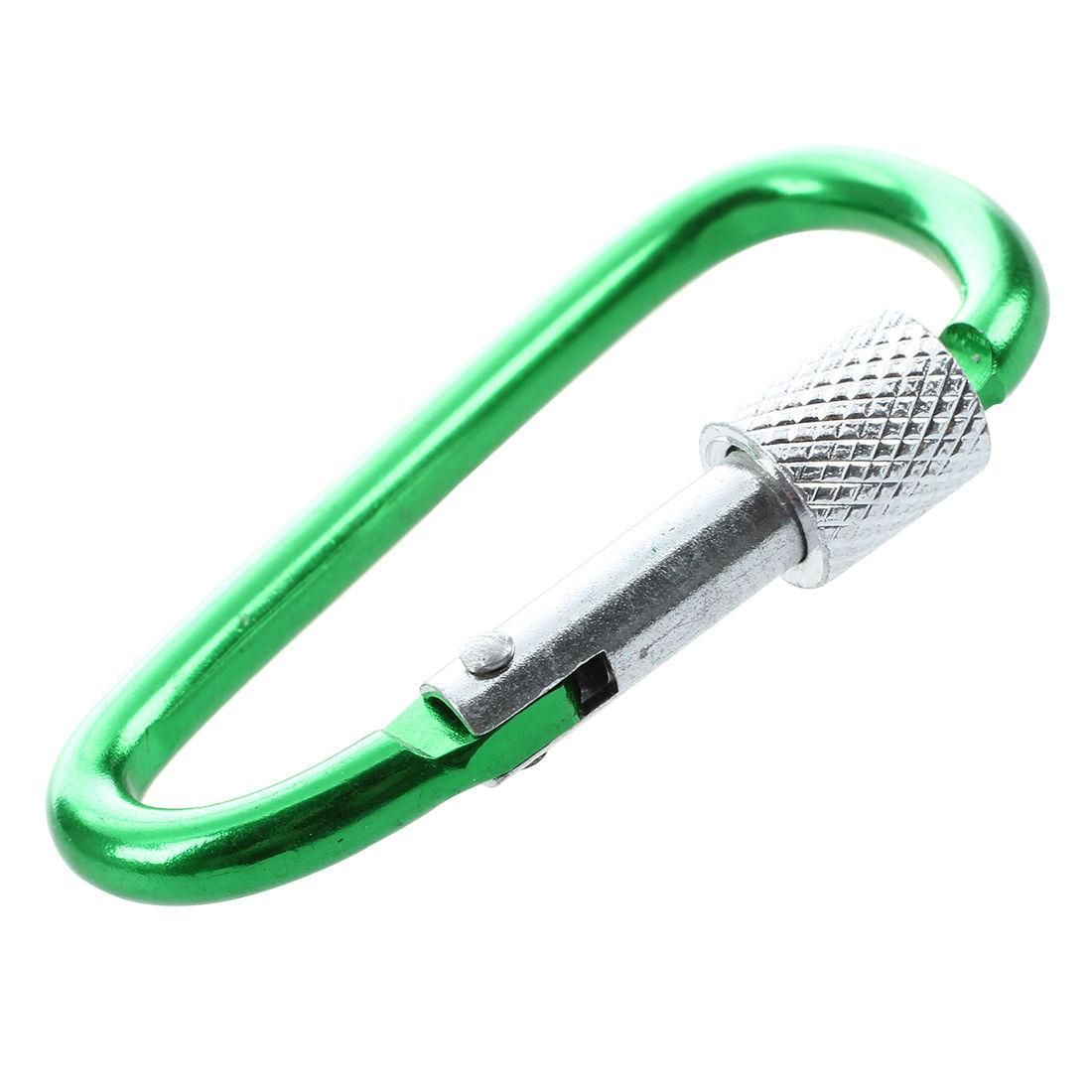 3 Pcs 5cm Length Loaded Gate Aluminum Alloy Locking Carabine