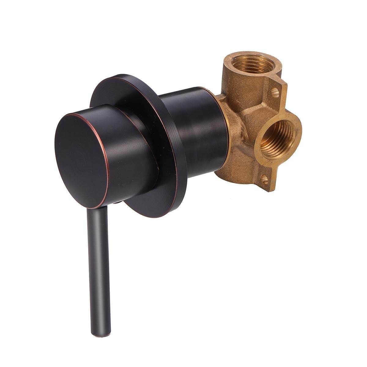 Brass Basin Faucet Wall Mounted Mixer Tap Faucet Matte Black