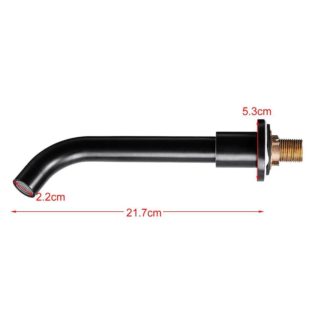 Brass Basin Faucet Wall Mounted Mixer Tap Faucet Matte Black