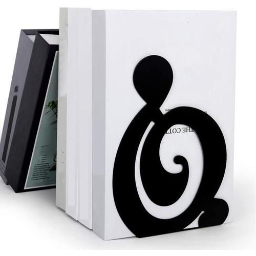 Book Ends   Decorative Metal Book Ends Heavy Duty Bookends (Music Notes Bookens Black 1Pair) For Books, DVD