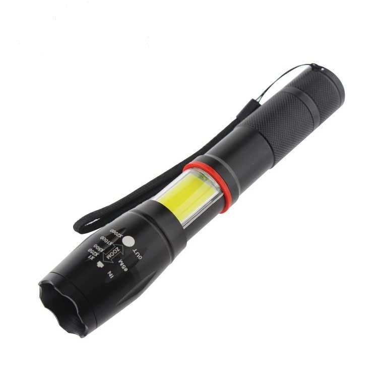 Rechargeable Waterproof COB LED Flashlight With Magnet