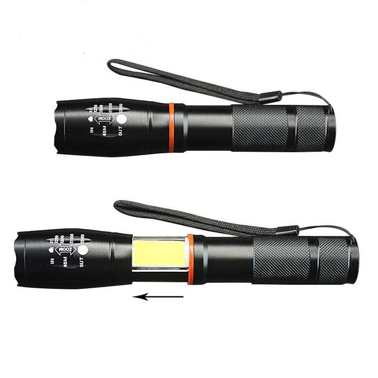 Rechargeable Waterproof COB LED Flashlight With Magnet