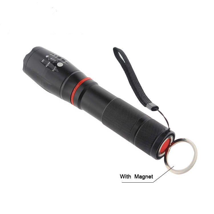 Rechargeable Waterproof COB LED Flashlight With Magnet