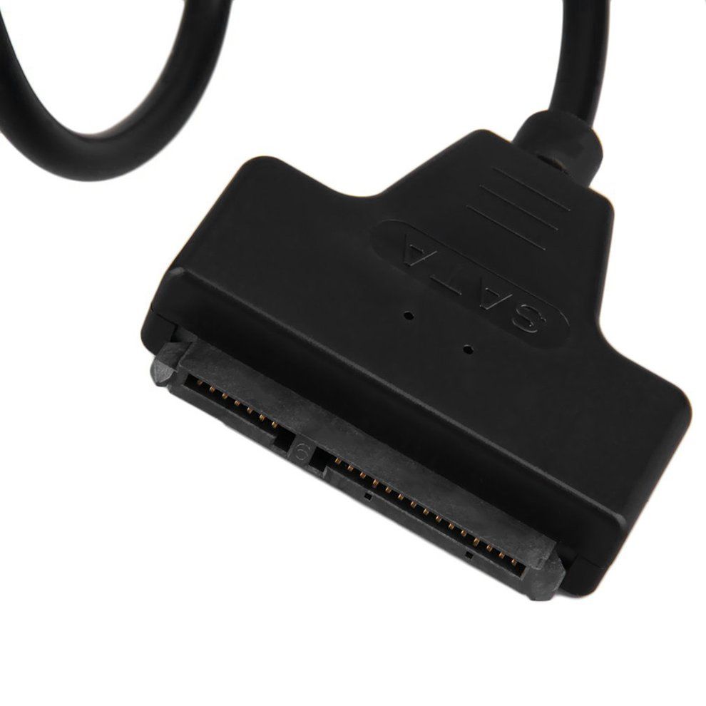 USB 2.0 Male To   7+15P 22 Pin  Able Adapter For 2.5" SSD/Hard Disk Drive-Black
