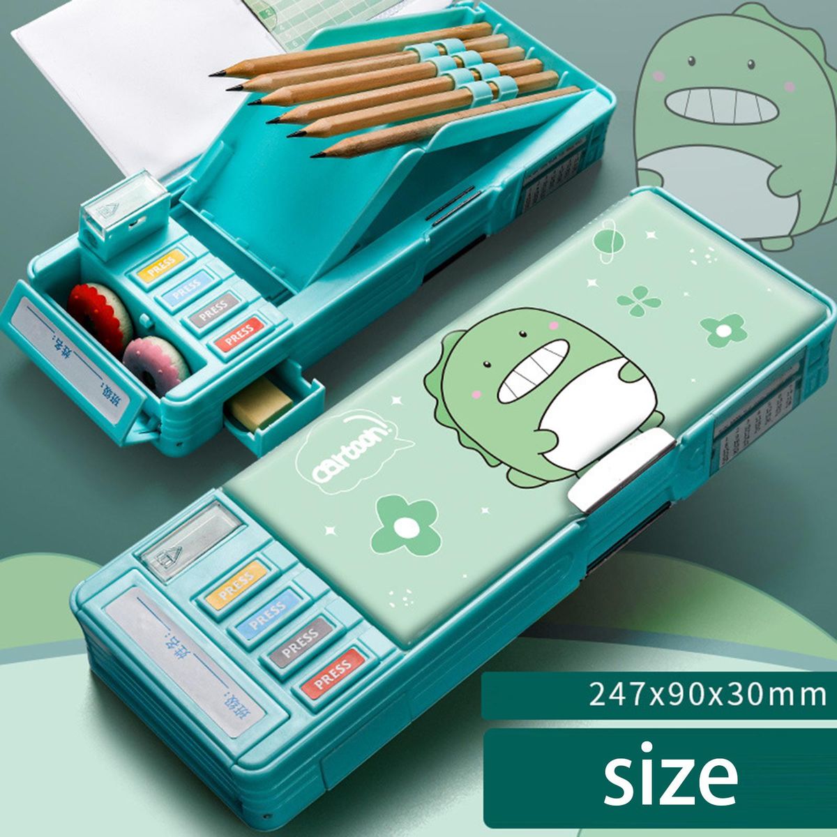 Cute Pencil Box Pencil Case For Student Supplies Dinosaur