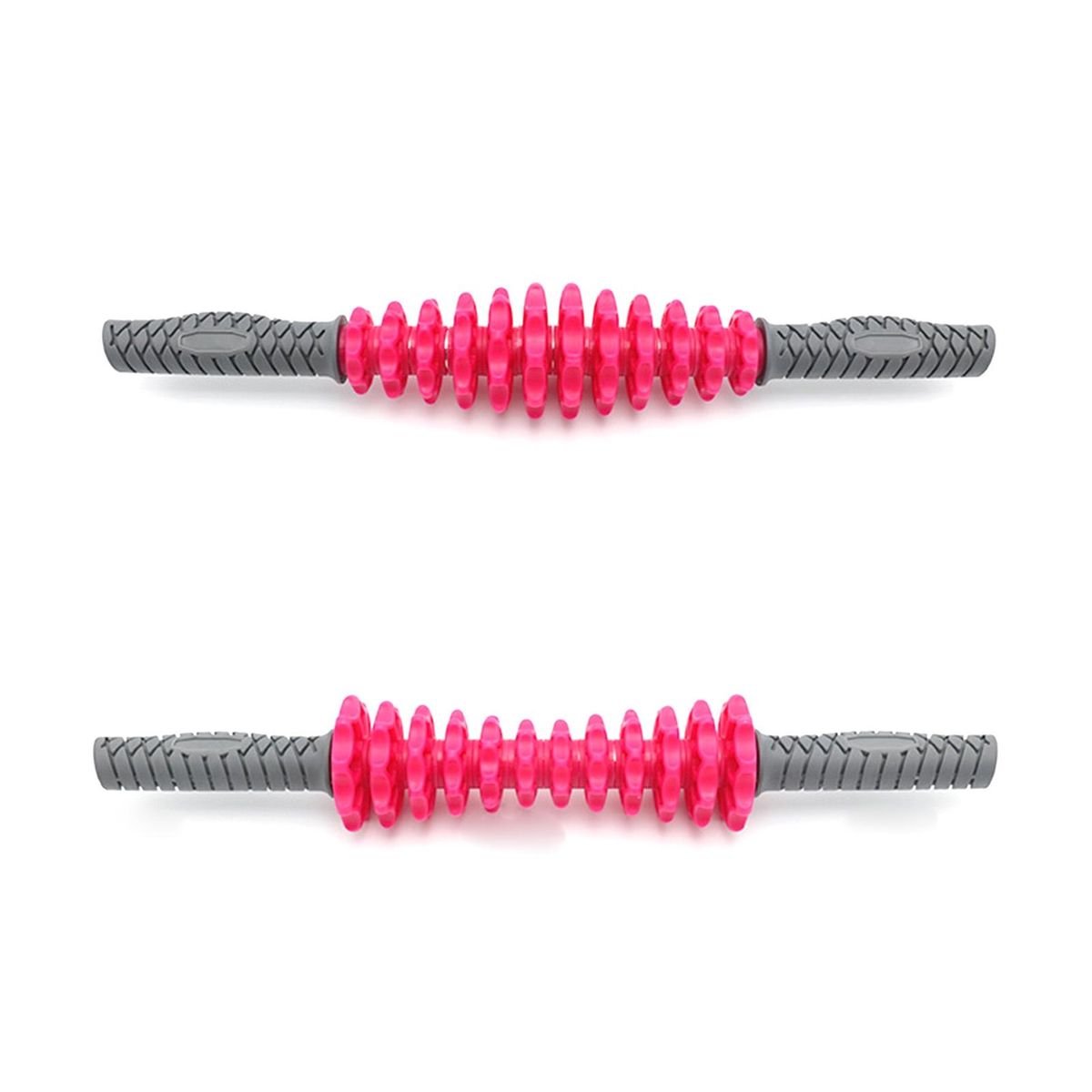 Yoga Stick 12 Wheels Gym Exercise Massage Roller Red