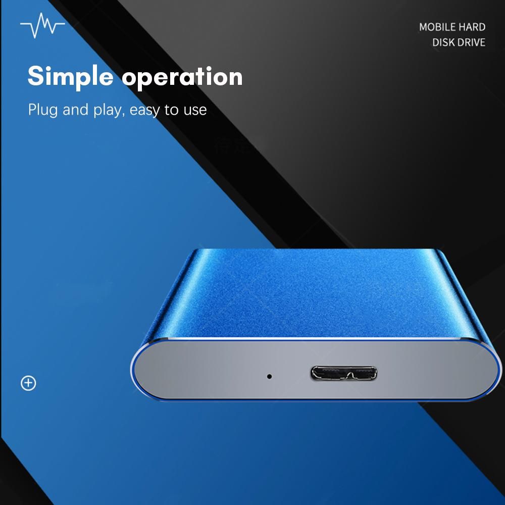 80GB USB3.0 High-speed Portable Hard Disk 2.5 inch SATA Mobile Hard Drive High-speed Transmission for PC Laptop Red