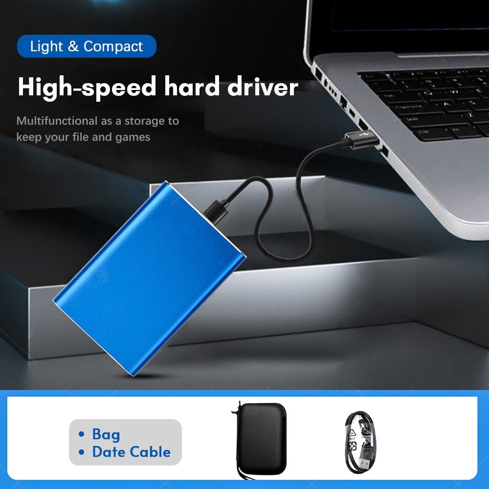 80GB USB3.0 High-speed Portable Hard Disk 2.5 inch SATA Mobile Hard Drive High-speed Transmission for PC Laptop Red