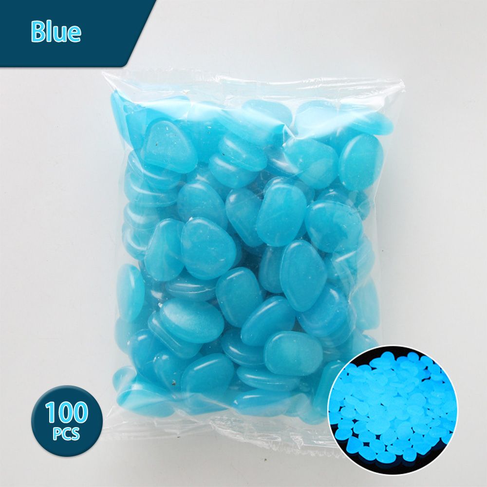 100PCS Glowing Stones For Decorations Fish Tank Aquarium