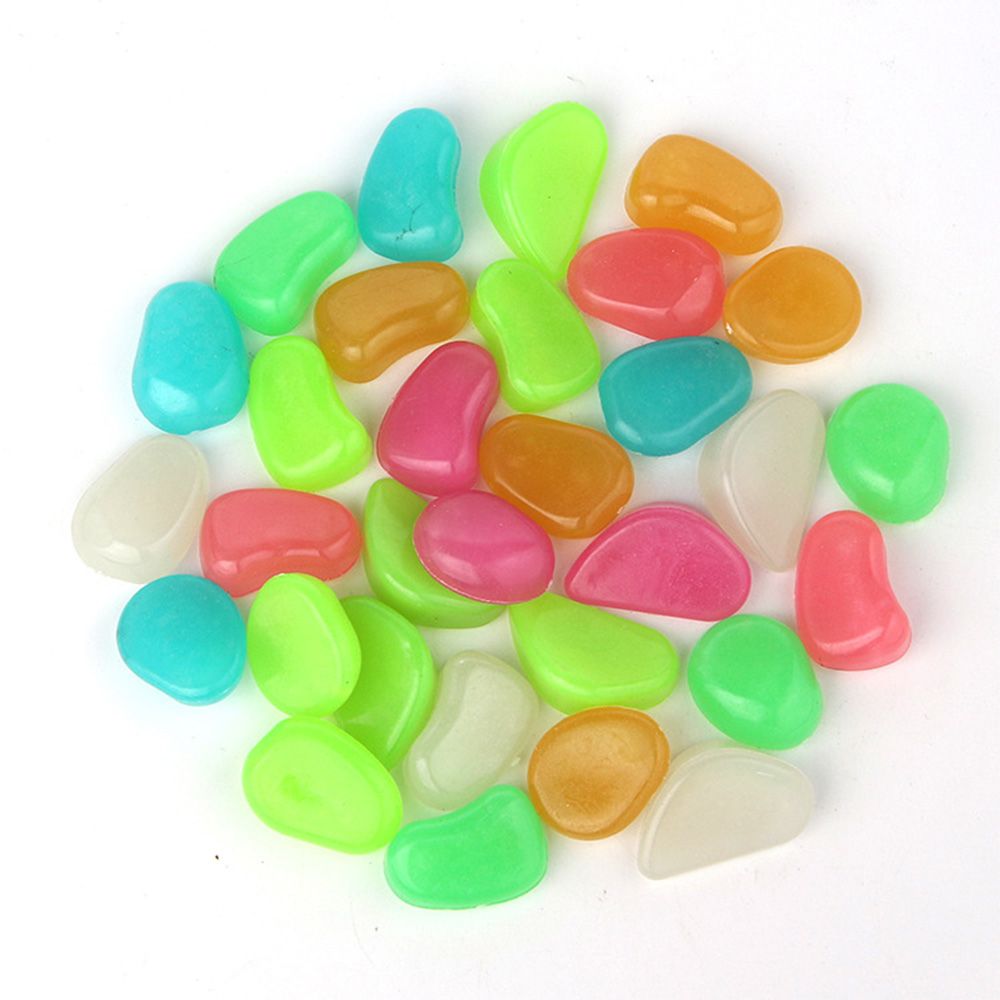 100PCS Glowing Stones For Decorations Fish Tank Aquarium