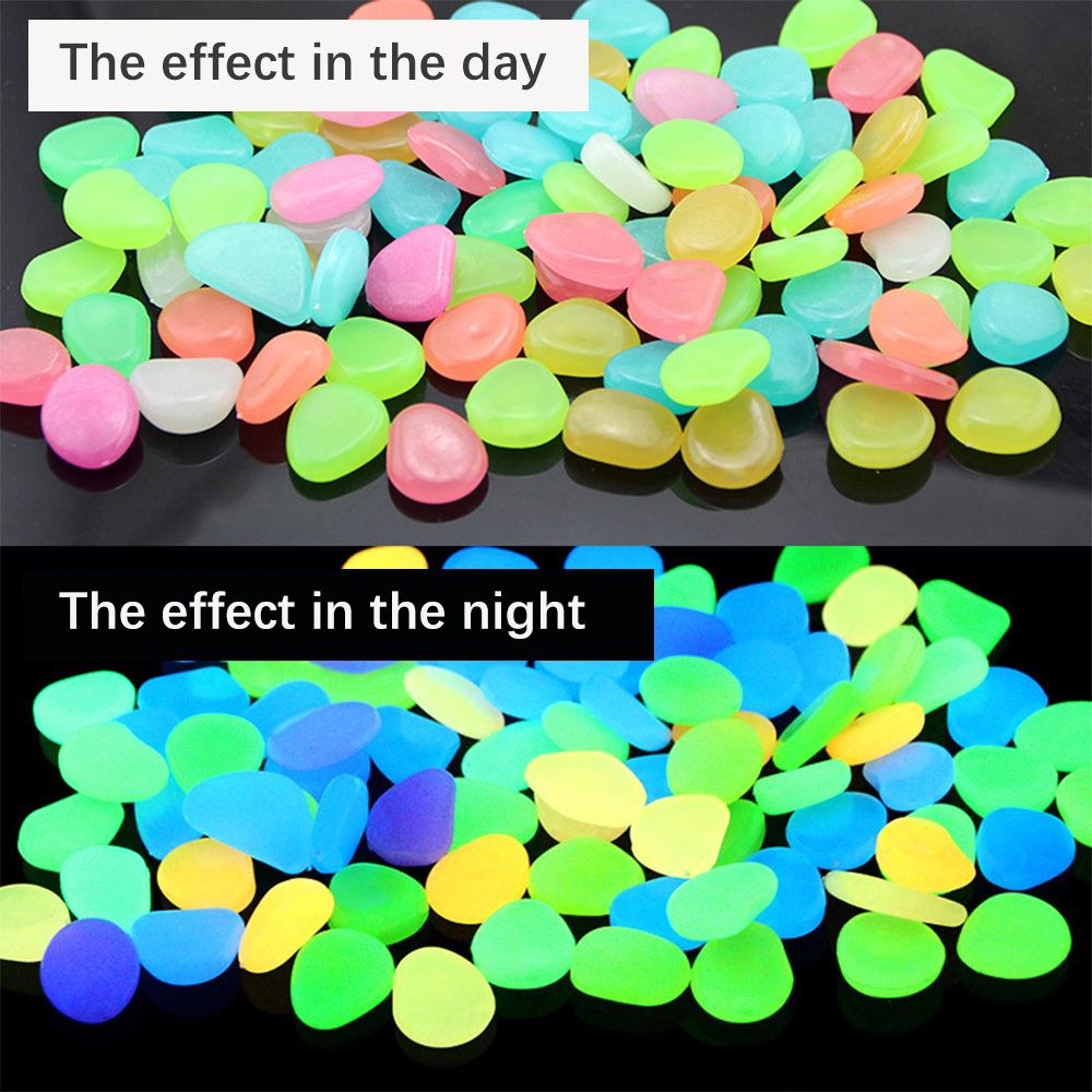 100PCS Glowing Stones For Decorations Fish Tank Aquarium
