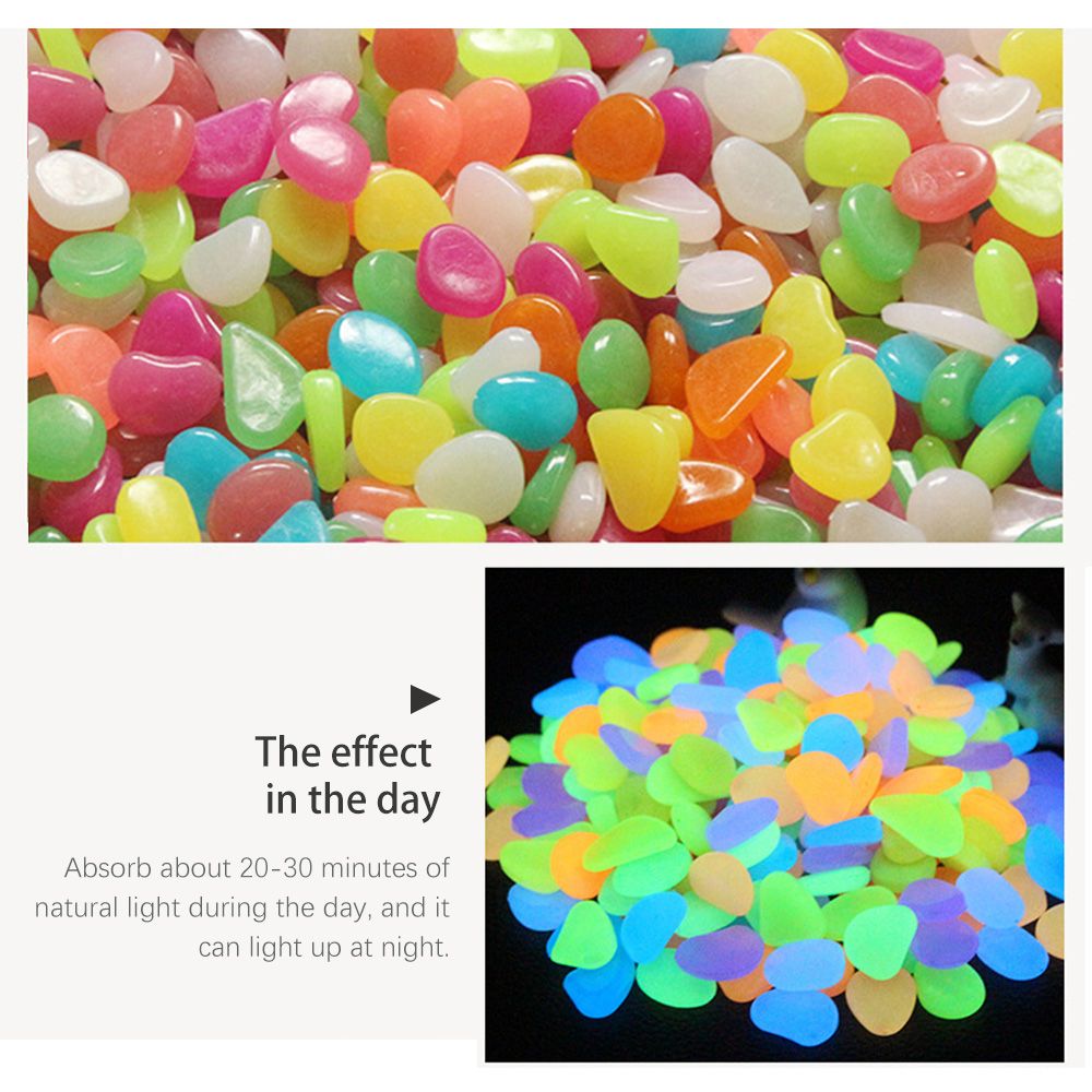 100PCS Glowing Stones For Decorations Fish Tank Aquarium