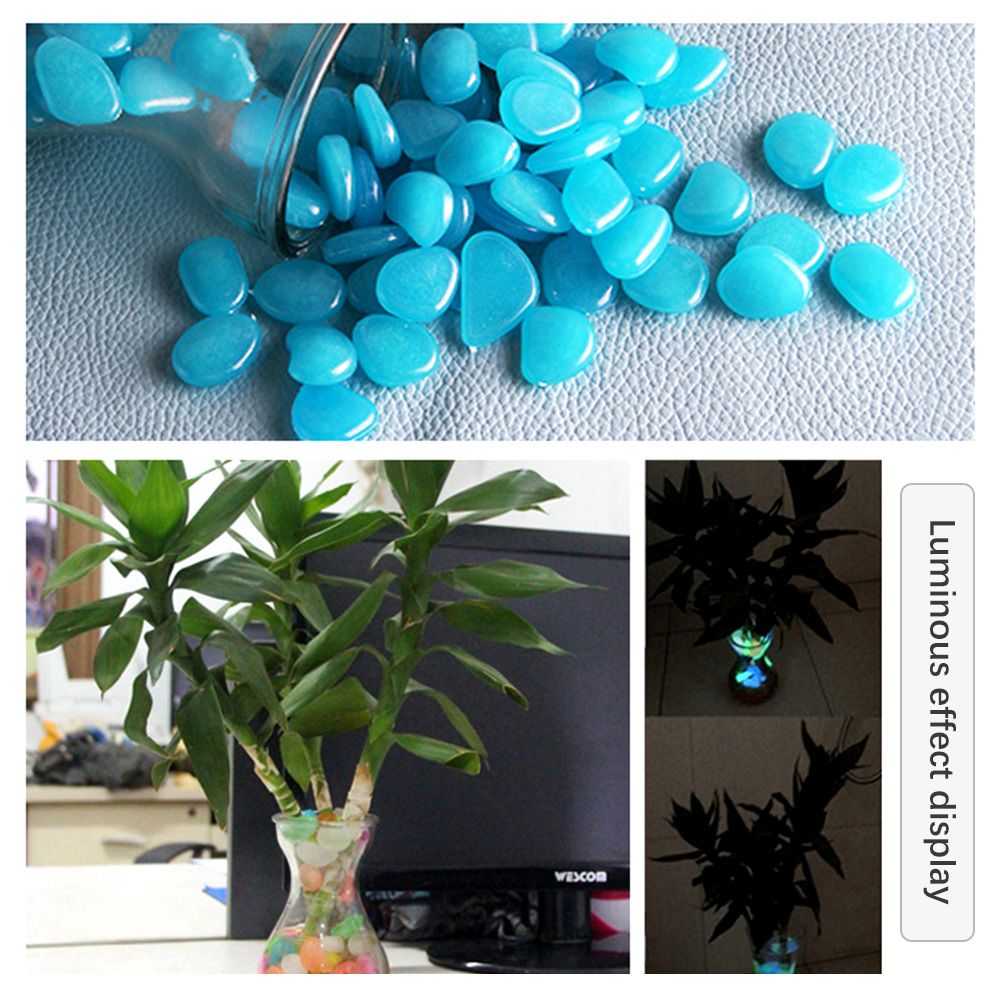 100PCS Glowing Stones For Decorations Fish Tank Aquarium