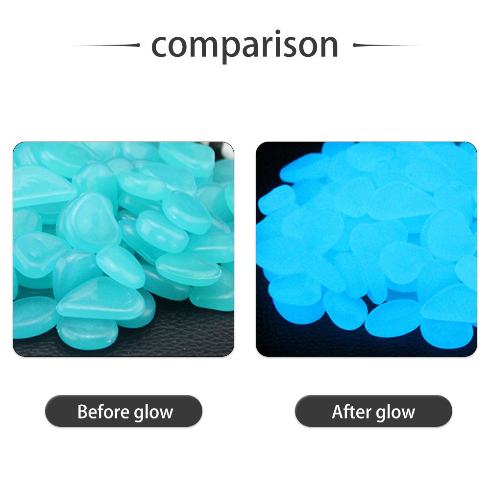 100PCS Glowing Stones For Decorations Fish Tank Aquarium