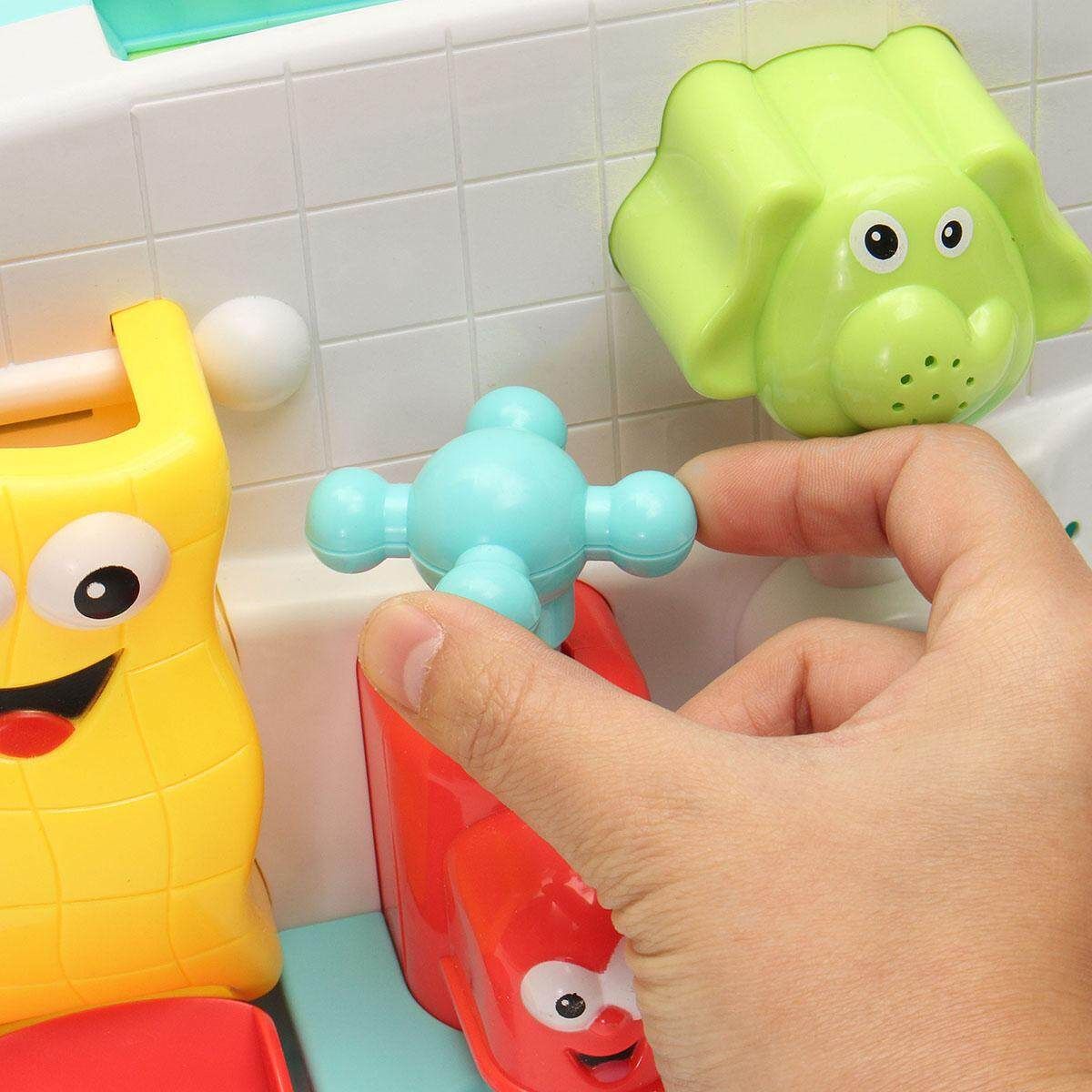 Newborn Baby Kids Bath Toys Set Water Taps Buttressed Spout Spray Shower Play