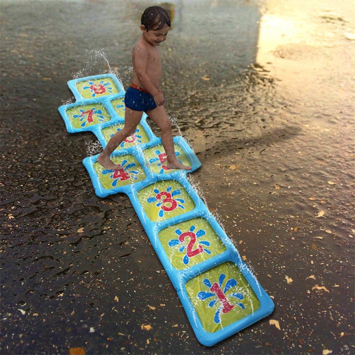 174x60cm Inflatable Spray Water Cushion Summer Kids Play Water Mat Lawn Games Pad Sprinkler Play Toys Outdoor Tub Swiming Pool