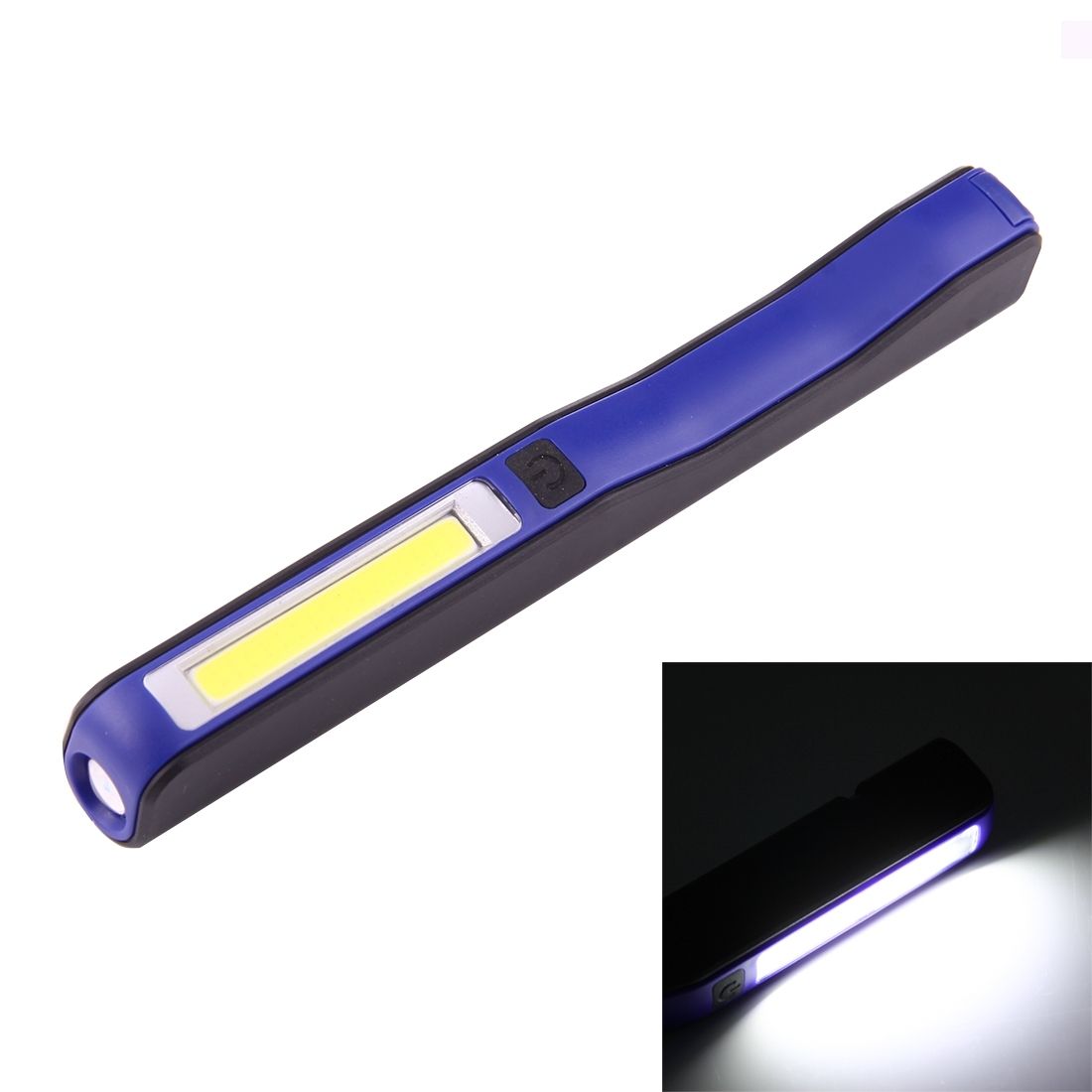 100LM High Brightness Pen Shape Work Light / Flashlight, White Light, COB LED 2-Modes With 90 Degree Rotatable Magnetic Pen Clip(Blue)