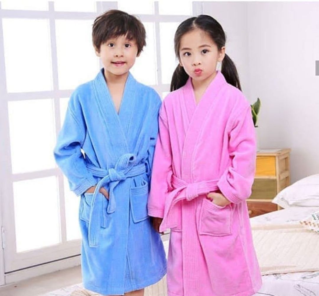 Blue And Pink Children Bathrobe