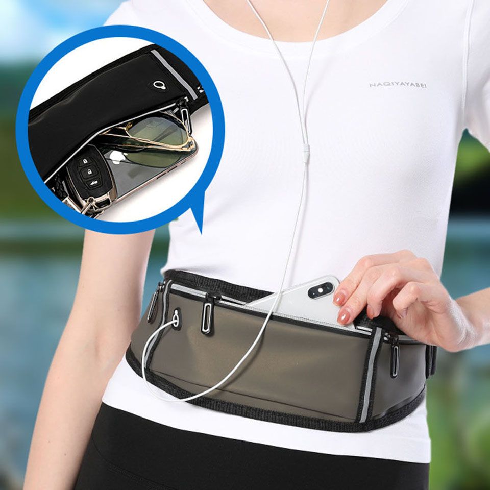 Mens Women Sports Fanny Pack Portable Waist Sport Pack Usb