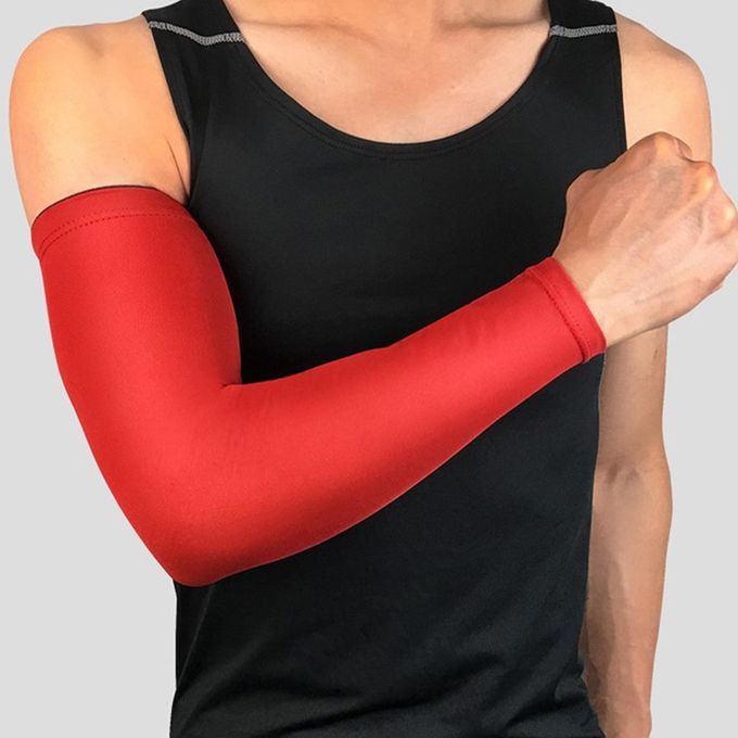 Armband Elbow Su Ort Basketball Arm Sleeve Breathable Sport Elbow Pad-red-XL