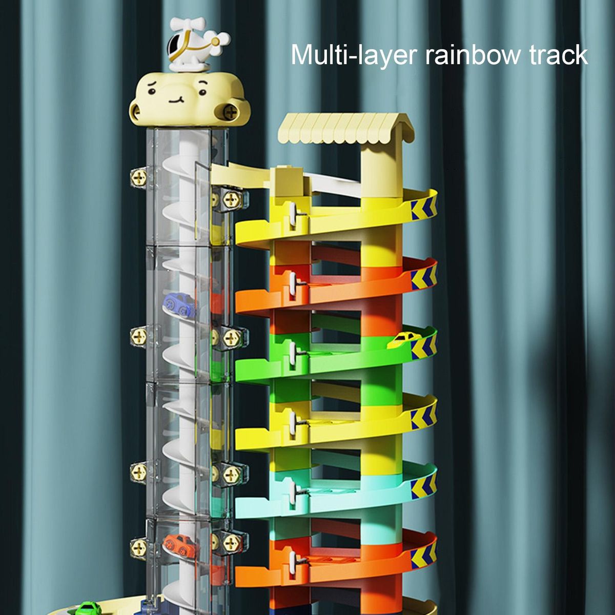 1 Set Electric Rail Car Children Plastic Electric Rail Car Toy Playset