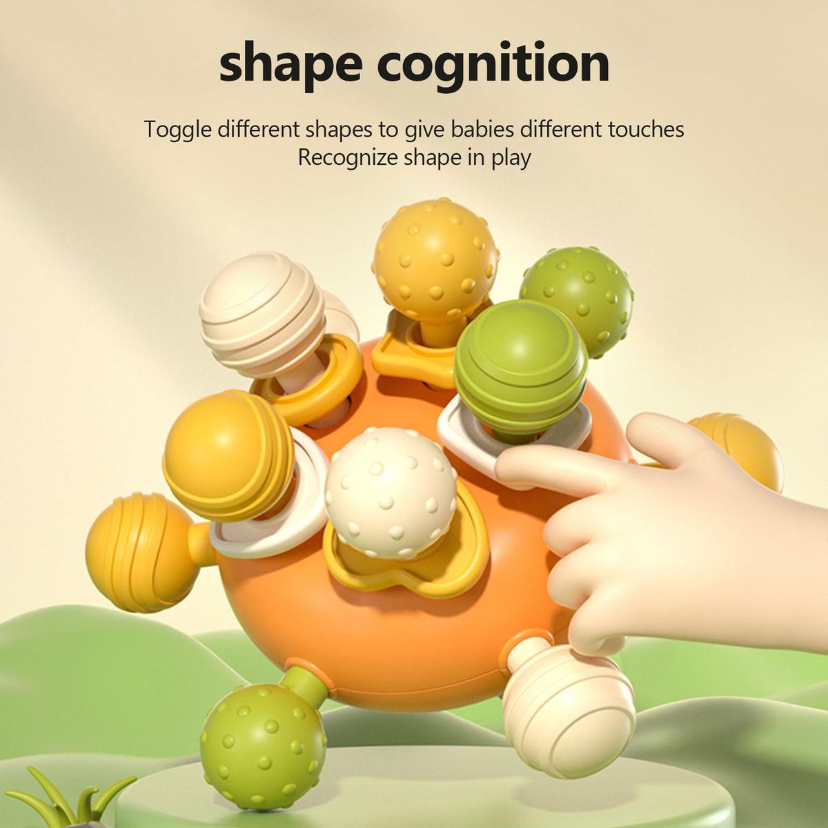 Baby Rattle Soft Teether Sensory Training Toy
