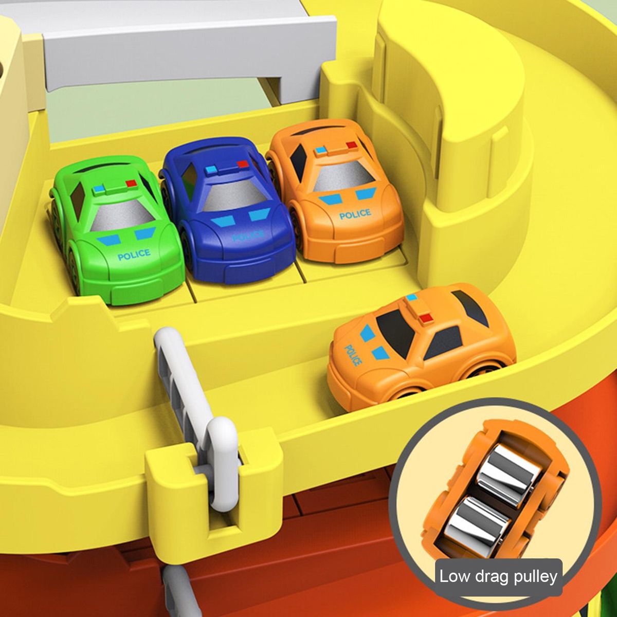 1 Set Track Car Park Toys Plastic Gliding Rail Car Building Toy Playset