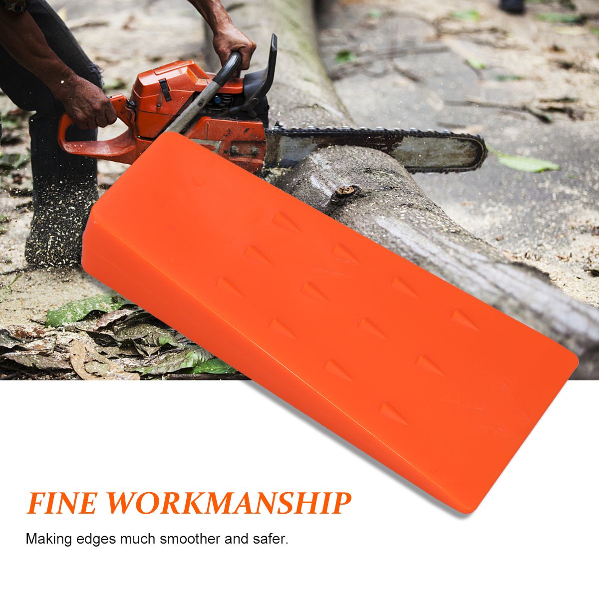 1Pc 14cm Orange Plastic Felling Wedge Felled Chock Tree