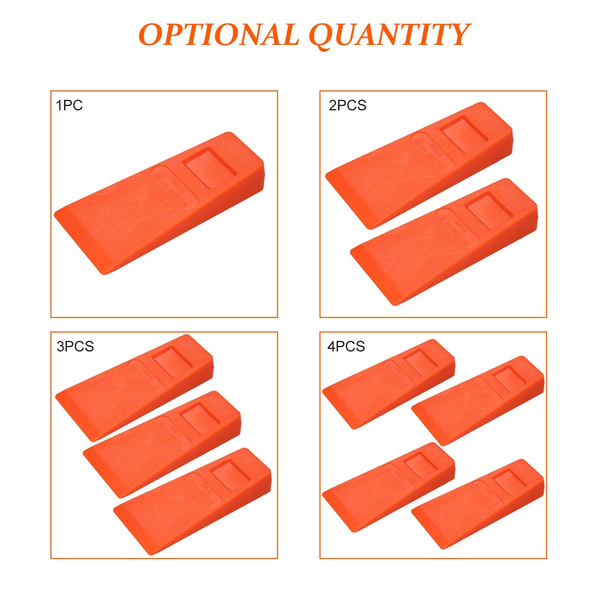 1Pc 14cm Orange Plastic Felling Wedge Felled Chock Tree