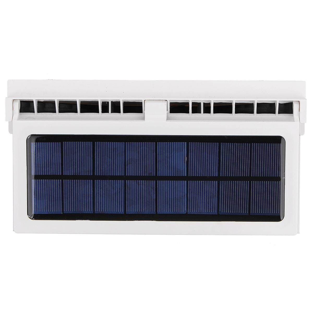 Solar Powered Car Front/Rear Window Air Vent Cool Triple Cooler Fan 4W White White (white)