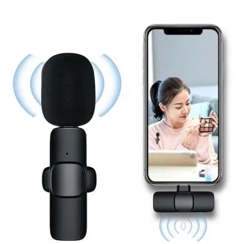 Wireless Microphone Lavalier Portable Audio Video Recording Mic For Android Type C