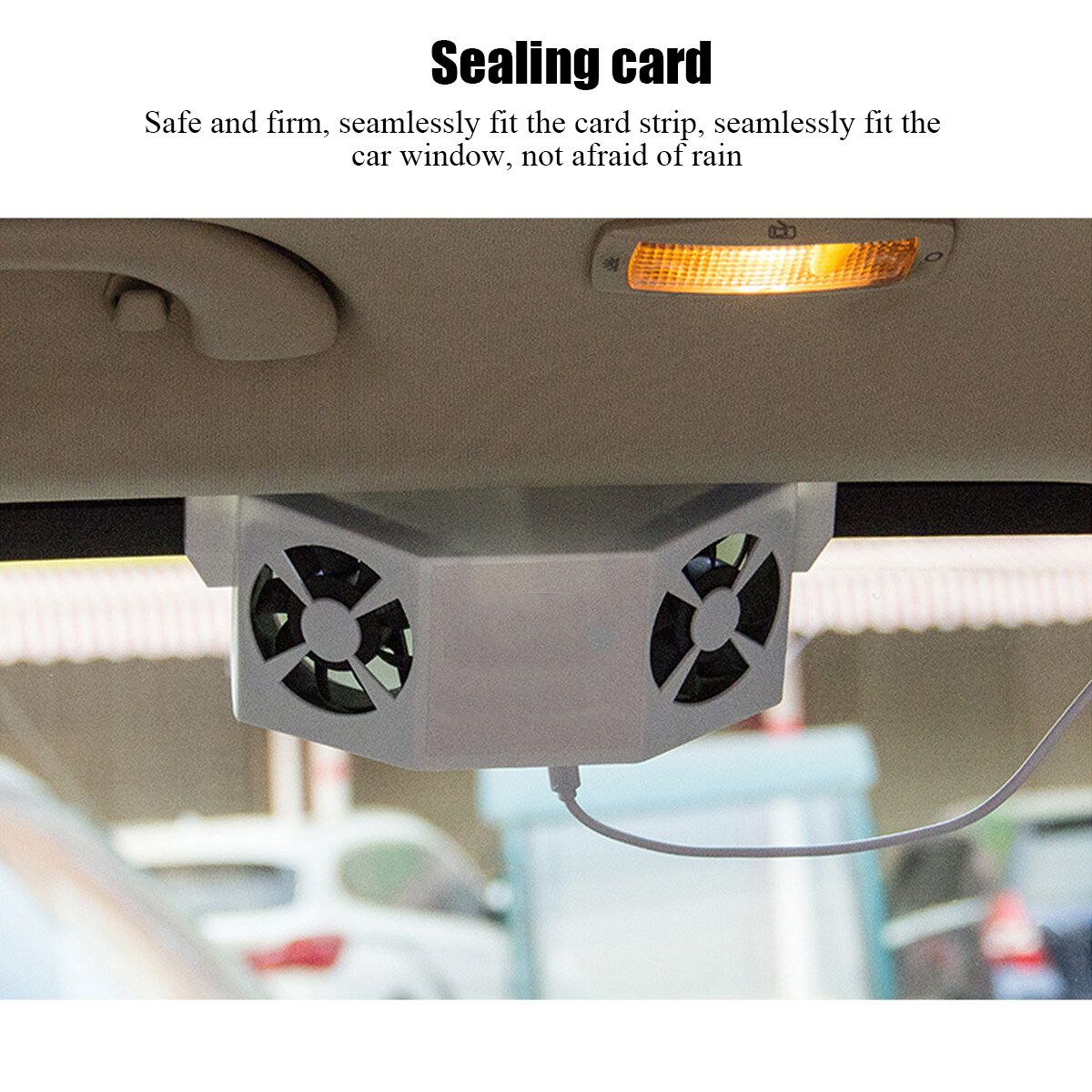 [With/Without Solar Panel] Solar Car Window Heat Powered Fan Ventilator Auto Cool Pets Air Vent Car Vehicle Van