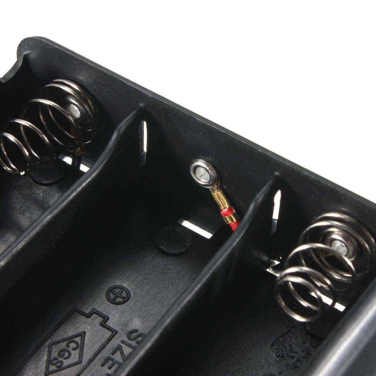 Schwarz Kunststoff 2-Slot 2 X 3.7V 18650 Batteriehalter Box Container 2 Stucke