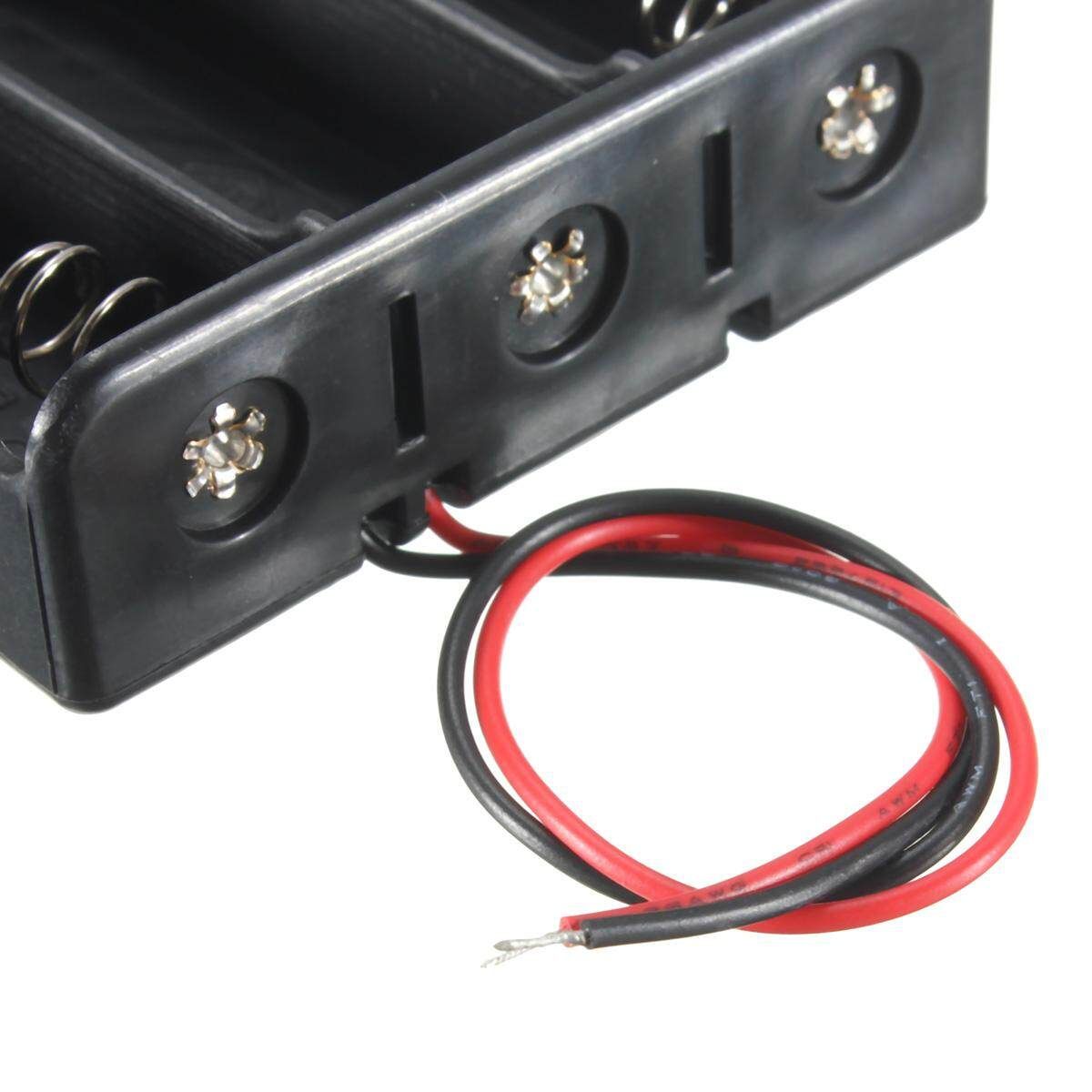 Schwarz Kunststoff 2-Slot 2 X 3.7V 18650 Batteriehalter Box Container 2 Stucke