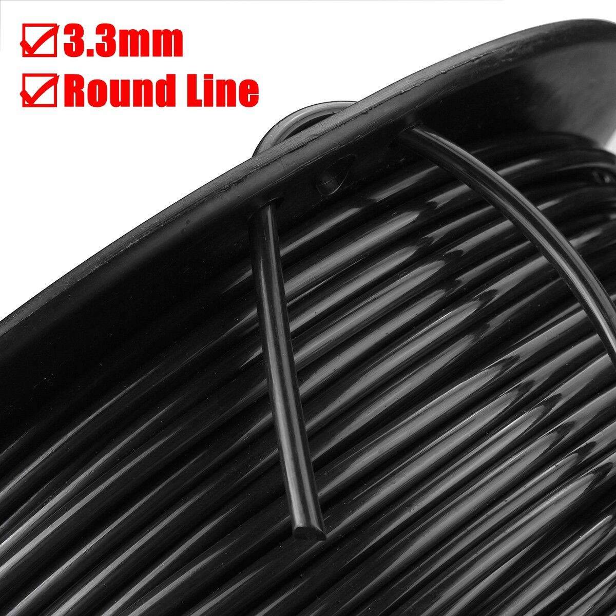 3.3mm Heavy Duty Nylon Round Trimmer Line Brushcutter Rope 30m/50m/100m/142m 30m