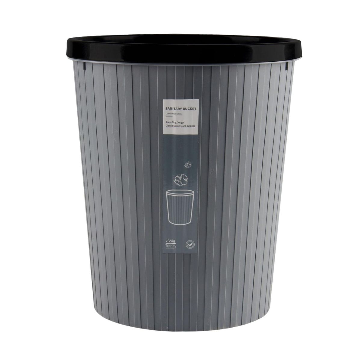 Waste Container Bathroom Washing Room Wastebasket Waste Bin Grey