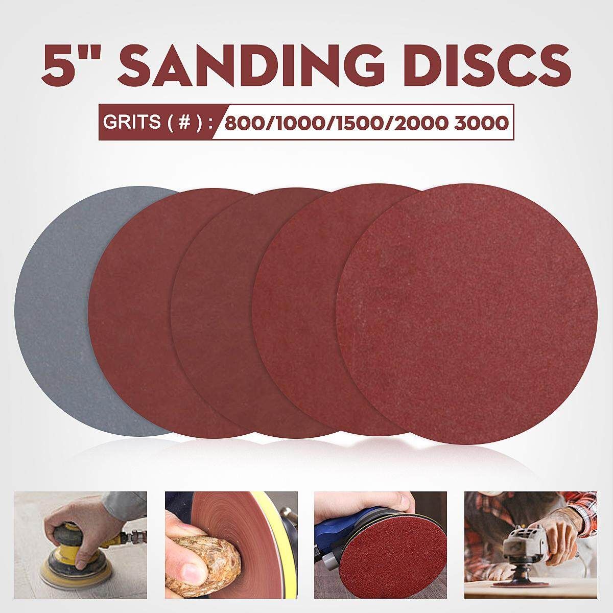 25pcs 5 Inch Sanding Discs Sanding Paper 800/1000/1500/2000/3000 Grit Sand Paper