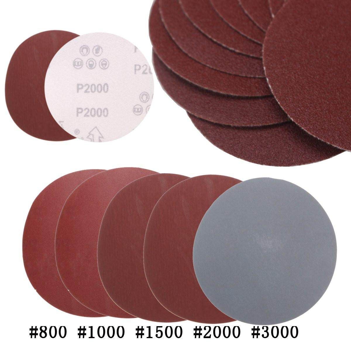 25pcs 5 Inch Sanding Discs Sanding Paper 800/1000/1500/2000/3000 Grit Sand Paper