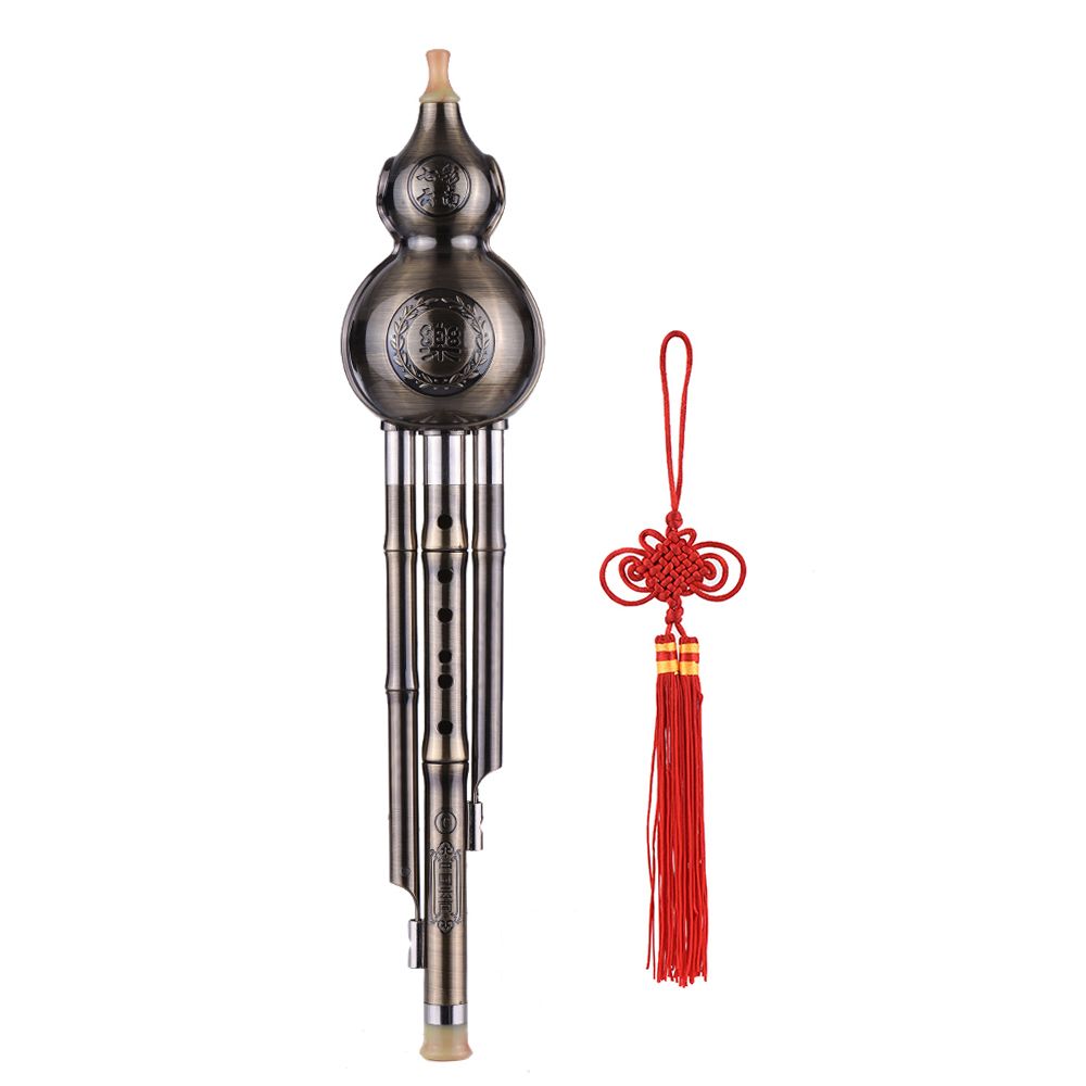 Gorgeous Metal Wire Drawing Chinese Hulusi Gourd Cucurbit