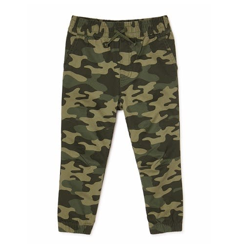 Toddler Boys Solid Woven Joggers - Camo