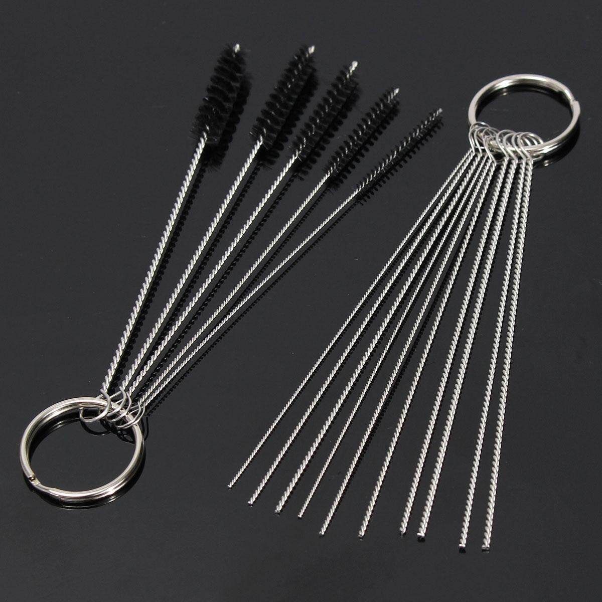 Carbon Dirt Jet Remove 10 Cleaning Needles + Brushes Tool For Suzuki