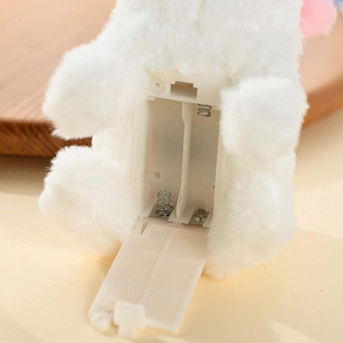Bunny Toy Adorable Walking Bunny Plush Toy Battery-powered for Kids White