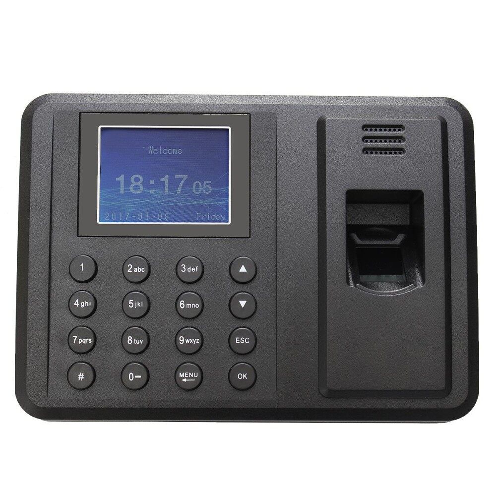 220V 5V/1A USB Password Time Recorder Clock Attendance Employee US Ship