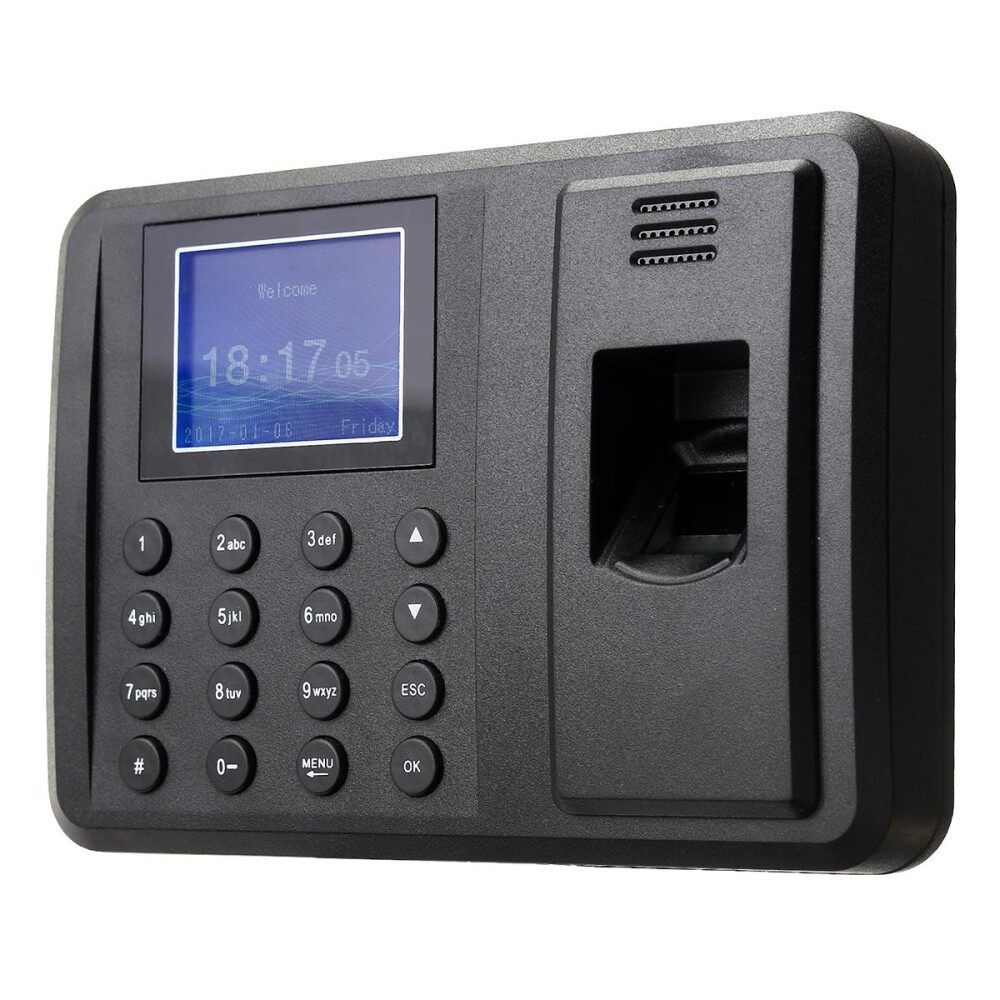 220V 5V/1A USB Password Time Recorder Clock Attendance Employee US Ship