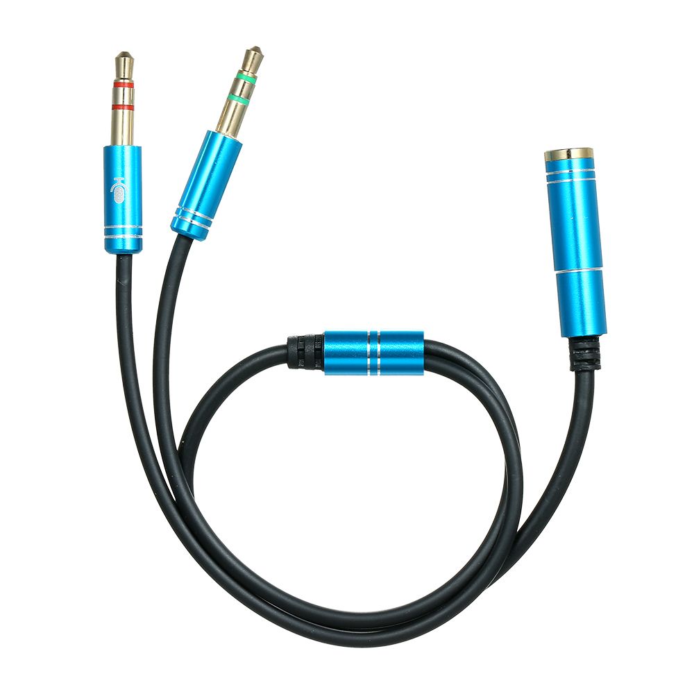 3.5mm Female To Dual 3.5mm TRS Male Audio Cable Headphone
