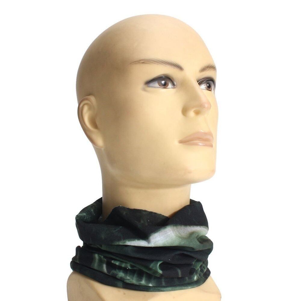 New Multi Use Scarf Snood Neck Head Wear Bandanas Tube Snood Cap Warmer Hot Black