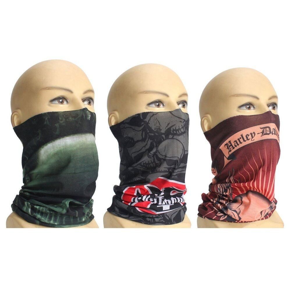 New Multi Use Scarf Snood Neck Head Wear Bandanas Tube Snood Cap Warmer Hot Black