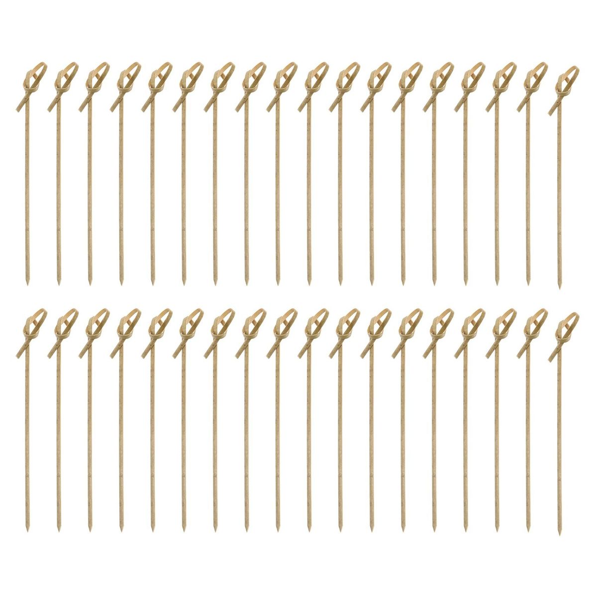 Sticks 300 Pcs Food Japaneses Style Bamboo Knotted Skewers Bamboo Toothpicks with Ends Party Supplies